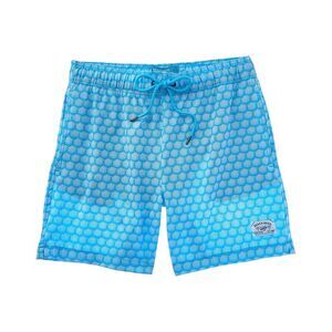Beach Bros Mens Hexagon Ray Swim Trunk, Blue